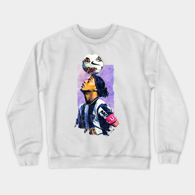 Ronaldinho Pop Art Crewneck Sweatshirt by BAJAJU